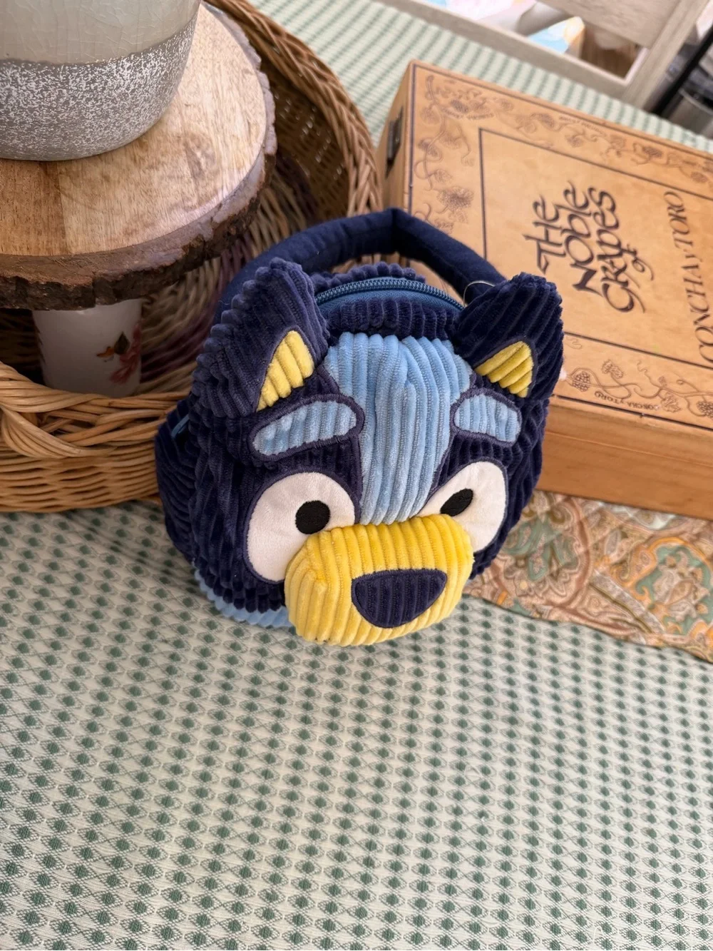 New Bluey Corduroy Handbag Purse Adorable Zips